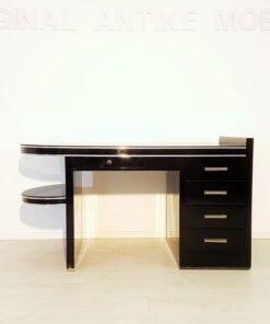 Black, piano lacquer, console, art deco, great foot, living room, design, replicas, luxury, veneer, mahogany, piano lacquer