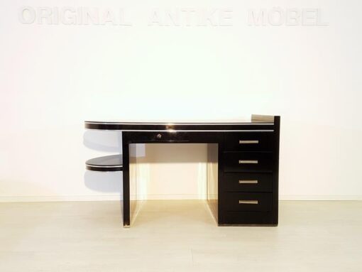 Black, piano lacquer, console, art deco, great foot, living room, design, replicas, luxury, veneer, mahogany, piano lacquer