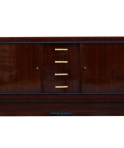 art deco sideboard, walnut wood, two big doors, four small drawers, wonderful veneer, closed base, living room furniture,