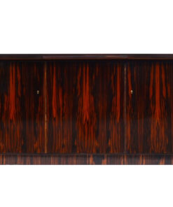 art deco sideboard, palisanderwood, three doors,central extension plate, square foot, wonderful veneer picture, highgloss lacquer