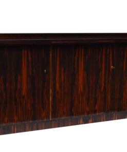 art deco sideboard, palisanderwood, three doors,central extension plate, square foot, wonderful veneer picture, highgloss lacquer