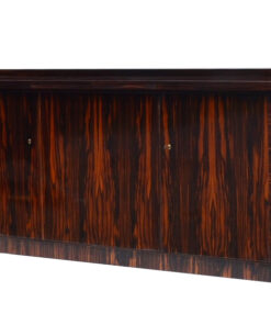 art deco sideboard, palisanderwood, three doors,central extension plate, square foot, wonderful veneer picture, highgloss lacquer