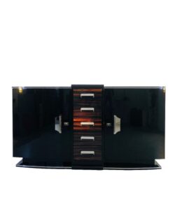 Art Deco Sideboard, unique body language, great Design, Macassar wood, swing doors, interior design, home decor, furniture