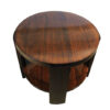 Art Deco, Sidetable, Classic, Round, Highgloss, Mahogany, Zebrano, Living room, Bedroom, beautiful grain, Era, high quality