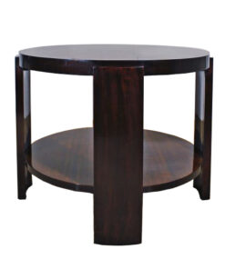 Art Deco, Sidetable, Classic, Round, Highgloss, Mahogany, Zebrano, Living room, Bedroom, beautiful grain, Era, high quality