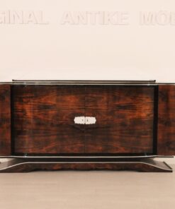 Art Deco, Buffet, Sideboard, Walnut, Vintage, 1920s, Antique, Highgloss, extraordinary shape, french, original, furniture, living room