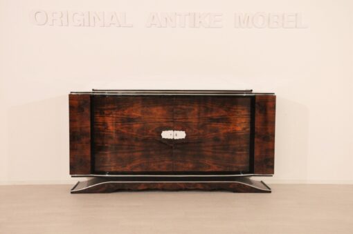 Art Deco, Buffet, Sideboard, Walnut, Vintage, 1920s, Antique, Highgloss, extraordinary shape, french, original, furniture, living room