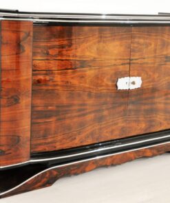 Art Deco, Buffet, Sideboard, Walnut, Vintage, 1920s, Antique, Highgloss, extraordinary shape, french, original, furniture, living room