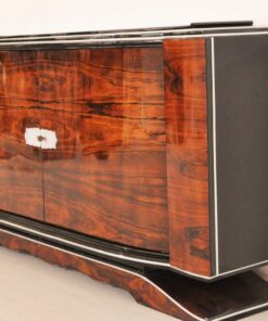 Art Deco, Buffet, Sideboard, Walnut, Vintage, 1920s, Antique, Highgloss, extraordinary shape, french, original, furniture, living room