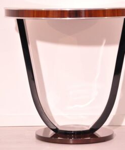 Art Deco, Side Table, Palisander, Original, Veneer, restored, vintage, antique, design, pinaolacquer, living room, highgloss