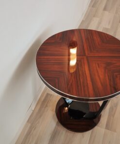 Art Deco, Side Table, Palisander, Original, Veneer, restored, vintage, antique, design, pinaolacquer, living room, highgloss