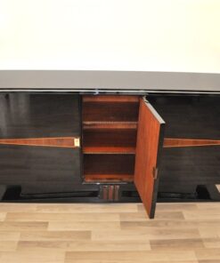 Art Deco, Buffet, floating, sideboard, pianolacquer, ten layers, wood details, living room, design, storage space, unique, france