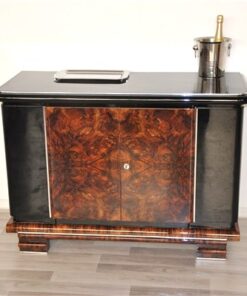 Art Deco, Era, Commode, Sideboard, Storage, Burlwood, Polished, Wood, Furniture, Design, Highgloss, Beautiful, Living Room, Antique