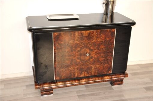 Art Deco, Era, Commode, Sideboard, Storage, Burlwood, Polished, Wood, Furniture, Design, Highgloss, Beautiful, Living Room, Antique