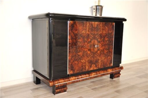 Art Deco, Era, Commode, Sideboard, Storage, Burlwood, Polished, Wood, Furniture, Design, Highgloss, Beautiful, Living Room, Antique