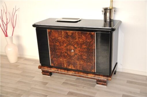 Art Deco, Era, Commode, Sideboard, Storage, Burlwood, Polished, Wood, Furniture, Design, Highgloss, Beautiful, Living Room, Antique