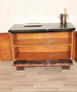 Art Deco, Era, Commode, Sideboard, Storage, Burlwood, Polished, Wood, Furniture, Design, Highgloss, Beautiful, Living Room, Antique