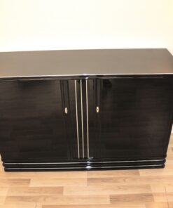 Art Deco, Furniture, Highboard, Sideboard, Buffet, Commode, 1930, Mid century, design, balck, highgloss, living room, serving extension