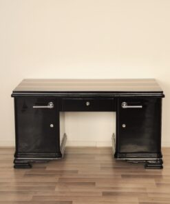 Art Deco, Desk, indian, aplle wood, plain, simple, design, highgloss, applications, polished, restored, office, furniture