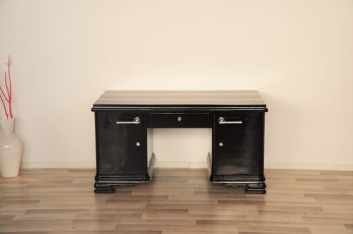 Art Deco, Desk, indian, aplle wood, plain, simple, design, highgloss, applications, polished, restored, office, furniture