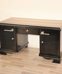 Art Deco, Desk, indian, aplle wood, plain, simple, design, highgloss, applications, polished, restored, office, furniture