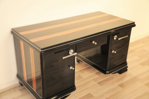 Art Deco, Desk, indian, aplle wood, plain, simple, design, highgloss, applications, polished, restored, office, furniture