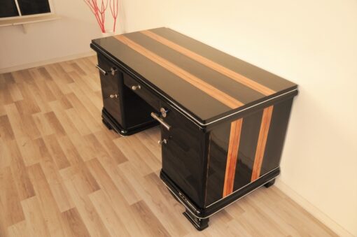 Art Deco, Desk, indian, aplle wood, plain, simple, design, highgloss, applications, polished, restored, office, furniture