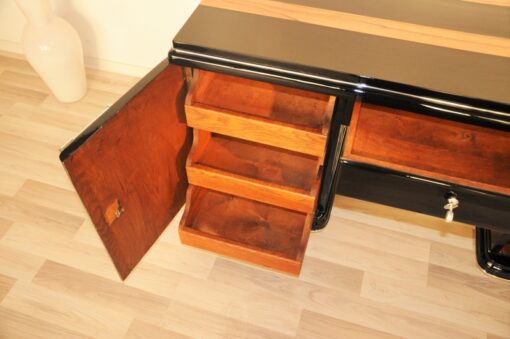 Art Deco, Desk, indian, aplle wood, plain, simple, design, highgloss, applications, polished, restored, office, furniture