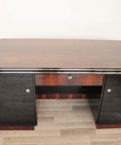 Art Deco Desk, Furniture, Office, Palisander, Rosewood, Design, Vintage, ANtique, Pianolacquer, Veneer, high quality, hand polished