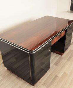 Art Deco Desk, Furniture, Office, Palisander, Rosewood, Design, Vintage, ANtique, Pianolacquer, Veneer, high quality, hand polished