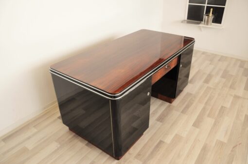 Art Deco Desk, Furniture, Office, Palisander, Rosewood, Design, Vintage, ANtique, Pianolacquer, Veneer, high quality, hand polished