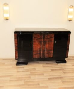 Art Deco, Highgloss, commode, sideboard, curved doors, walnut, veneer, pinaolacquer, mirror finsih, living room, design furniture, storage