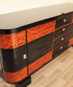 Art Deco, credenza, sideboard, buffet, piano lacquer, high gloss, polished, handmade, storage, living room, design, commode