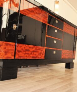 Art Deco, credenza, sideboard, buffet, piano lacquer, high gloss, polished, handmade, storage, living room, design, commode