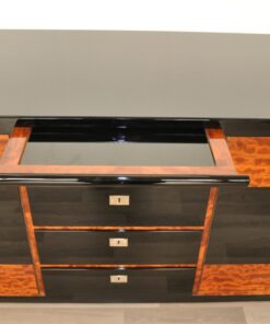 Art Deco, credenza, sideboard, buffet, piano lacquer, high gloss, polished, handmade, storage, living room, design, commode