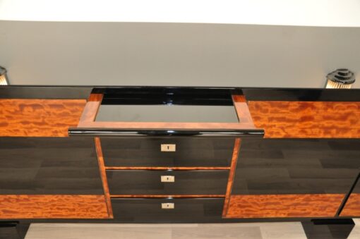 Art Deco, credenza, sideboard, buffet, piano lacquer, high gloss, polished, handmade, storage, living room, design, commode