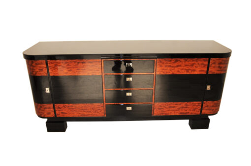 Art Deco, credenza, sideboard, buffet, piano lacquer, high gloss, polished, handmade, storage, living room, design, commode