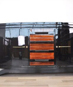 Art Deco, Sideboard, Buffet, Credenza, furniture, living room, storage piece, design, antique, restored, beautiful, highgloss, black