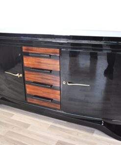 Art Deco, Sideboard, Buffet, Credenza, furniture, living room, storage piece, design, antique, restored, beautiful, highgloss, black