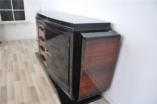 Art Deco, Sideboard, Buffet, Credenza, furniture, living room, storage piece, design, antique, restored, beautiful, highgloss, black