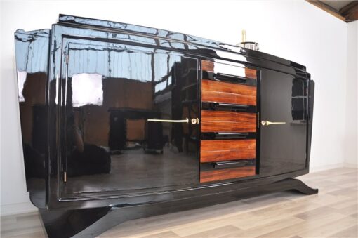 Art Deco, Sideboard, Buffet, Credenza, furniture, living room, storage piece, design, antique, restored, beautiful, highgloss, black