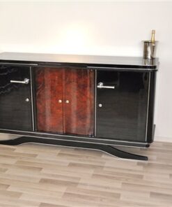 Art Deco, Sideboard, Floating, Design, Walnut, Antique, Doors, Storage, vintage, buffet, credenza, restored, made in germany