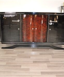 Art Deco, Sideboard, Floating, Design, Walnut, Antique, Doors, Storage, vintage, buffet, credenza, restored, made in germany