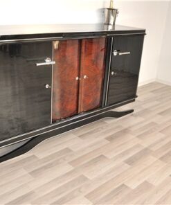 Art Deco, Sideboard, Floating, Design, Walnut, Antique, Doors, Storage, vintage, buffet, credenza, restored, made in germany