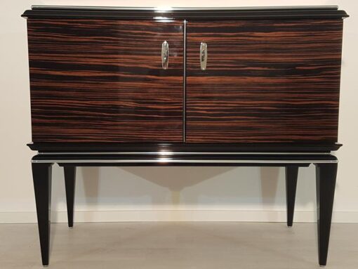 Art Deco, Commode, Chest of drawers, design, macassar, wood, handpolished, living room, storage, luxurious, furniture, feet,