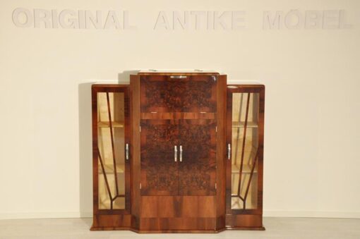 Art Deco, Bar, Cabinet, Sideboard, Commode, Furniture, Storage Piece, Showcase, Vitrine, Walnut, Veneer, Mirror, Interior, Design, Living room