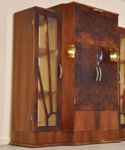 Art Deco, Bar, Cabinet, Sideboard, Commode, Furniture, Storage Piece, Showcase, Vitrine, Walnut, Veneer, Mirror, Interior, Design, Living room