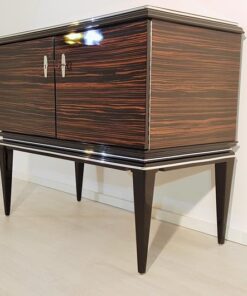 Art Deco, Commode, Chest of drawers, design, macassar, wood, handpolished, living room, storage, luxurious, furniture, feet,