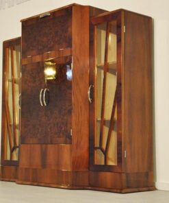 Art Deco, Bar, Cabinet, Sideboard, Commode, Furniture, Storage Piece, Showcase, Vitrine, Walnut, Veneer, Mirror, Interior, Design, Living room