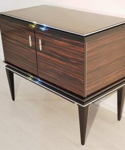 Art Deco, Commode, Chest of drawers, design, macassar, wood, handpolished, living room, storage, luxurious, furniture, feet,